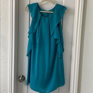 Teal Ruffled Dress
